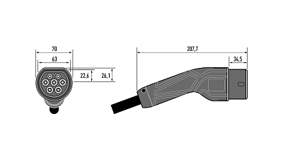 Зарядная станция для электромобиля PVC-02 380V-16A-11kW